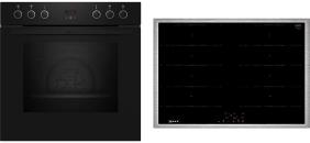 ARDEBO.de Neff EDX4IB0 N30/N50 A+ Einbauherdset mit Induktionskochfeld (E1CCD2AK4 + M66SBX1L0), 60 cm breit, 71 L, Edelstahl