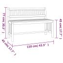 Gartenbank 110 cm Massivholz Eukalyptus