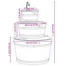 Gartenbrunnen mit Pumpe 60x60x94 cm Massivholz Tanne