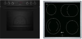 ARDEBO.de Neff EDX4B0 N30/N50 A+ Einbauherdset mit Elektrokochfeld (E1CCD2AK3 + M13R42N2), 60 cm breit, 71 L, 7 Heizarten, schwarz