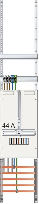 ARDEBO.de ABN Z19110D Zählerplatz 3Pkt 1Z(44A) mit Klemmstein