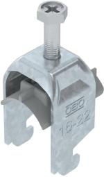 ARDEBO.de OBO Bettermann BS-N1-K-22 FT Bügelschelle 2056 N-Fuß, 1-fach, 16-22mm, tauchfeuerverzinkt (1187214)