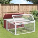 Kaninchenstall Mokka 117,5x97x47,5 cm Massivholz Kiefer