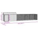 Vogelvoliere mit Erweiterung Anthrazit 112x619x141 cm Stahl