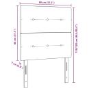 Kopfteil Geheftet Taupe 80 cm Stoff