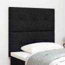 Kopfteil Knopfgepolstert Schwarz 100 cm Stoff