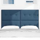 Kopfteil Mit Knopfheftung Blau 140 cm Stoff