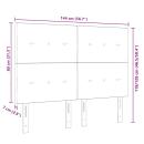 Kopfteil Mit Knöpfen Gepolstert Dunkelgrün 140 cm Samt