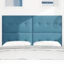 Kopfteil mit Knopfheftung Dunkelblau 160 cm Samt