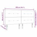 Kopfteil mit Knopfheftung Rosa 200 cm Samt