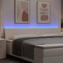 LED Kopfteil Einfaches Design Creme 100 cm aus Cord