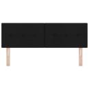 LED Kopfteil mit Knopfheftung Schwarz 72 cm Stoff