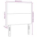 LED Kopfteillicht in Grün Grau, 80 cm aus Cordstoff