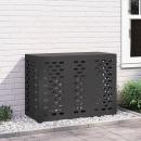 Klimaanlagenabdeckung Schwarz 110 x 50 x 80 cm Stahl