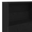 Kopfteilschrank in Schwarz Eiche - 160x19x103,5 cm Aus engineered Wood