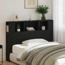 Schwarz Eichenkopfteil Schrank - 140x19x104,5 cm - Aus Spanplatte hergestellt