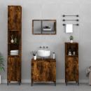 3-tlg. Badmöbel-Set Räuchereiche Holzwerkstoff
