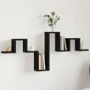 ARDEBO.de - Wandregal Schwarz 104,5x10x43 cm Holzwerkstoff
