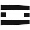 6-tlg. TV-Schrank-Set Schwarz Holzwerkstoff