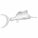 Wandmontierte Schwertfisch Silber 91x8x26 cm aus Aluminium