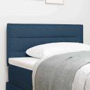 Kopfteil Linien Design Blau 100 cm Stoff