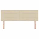 Kopfteil mit Linien-Design Creme 140 cm Stoff