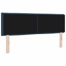 Kopfteil Linien Design Blau 140 cm Stoff