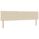 Kopfteil Linien-Design Creme 200 cm Stoff