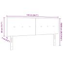 Kopfteil Mit Knopfheftung Dunkelbraun 140 cm Stoff