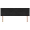 Kopfteil mit Knopfheftung Schwarz 160 cm Samt