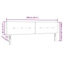 Kopfteil mit Knopfsteppung Dunkelgrün 200 cm Samt