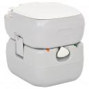 Camping-Toilette Tragbar Grau und Weiß 22+12 L HDPE