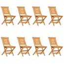 Gartenstühle 8 Stk. Klappbar 47x63x90 cm Massivholz Teak
