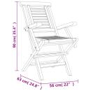 Gartenstühle 8 Stk. Klappbar 56x63x90 cm Massivholz Teak