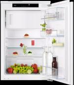 ARDEBO.de AEG OSF5O881DF Einbaukühlschrank mit Gefrierfach, Nischenhöhe 88 cm, 118 L, Festtürtechnik, OptiSpace, TouchControl-Bedienelement, FlexiShelf, Klasse SN-N-ST-T, weiß