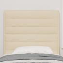 Kopfteil Linien Design Creme 100 cm Stoff