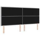 Kopfteil Linien Design Hellgrau 200 cm Stoff