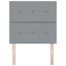 Kopfteil Button Tufted Hellgrau 80 cm Stoff