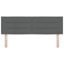 LED Kopfteil Linien Design Dunkelgrau 80 cm Stoff