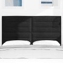 LED Kopfteil Linien Design Schwarz 80 cm Stoff