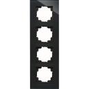 ARDEBO.de Kopp Glas-Abdeckrahmen 4-fach, HK07, Schwarz (406605001)