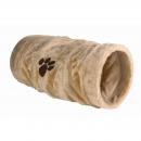 Trixie Spieltunnel, Plüsch  22 × 60 cm, beige