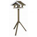 Trixie natura Futterhaus mit Ständer, 45 × 28 × 44 cm/1,25 m, grau/weiß