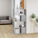 ARDEBO.de - Bücherregal/Raumteiler Betongrau 60x24x124,5 cm