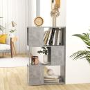 ARDEBO.de - Bücherregal Raumteiler Betongrau 60x24x94 cm Holzwerkstoff