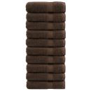 ARDEBO.de - Premium-Handtücher SOLUND 10 Stk. Braun 50x100 cm 600 g/m²