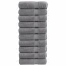 ARDEBO.de - Premium-Duschtücher SOLUND 10 Stk. Grau 70x140 cm 600 g/m²