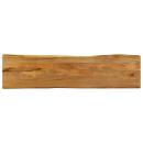 ARDEBO.de - Tischplatte mit Baumkante 160x40x2,5 cm Massivholz Mango