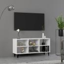 ARDEBO.de - TV-Schrank mit Metallbeinen Weiß 103,5x30x50 cm