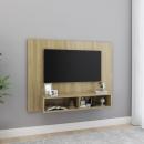ARDEBO.de - TV-Wandschrank Sonoma-Eiche 120x23,5x90 cm Holzwerkstoff